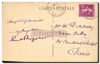 Génolhac (Gard) — Estrada de Chamborigaud — Verso