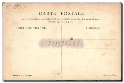 Ain. Igreja de Brou — Túmulo de Philibert Le Beau — Agenda P.L.M. 1923 — Verso