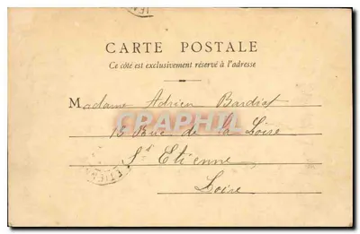 Widok katedry Najświętszej Maryi Panny z Brou — Bourg-en-Bresse — wydawca A. Fere — Rewers