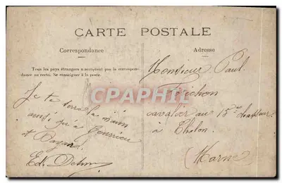 Homem diante de um secador de lenha — República Francesa, selo de 10c — Verso