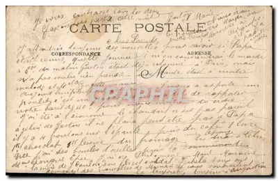 Dois cães — jardim de estufa — Carta postal CPAPHIL — Verso