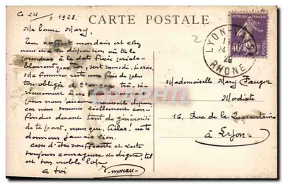 LYON - Plaza Carnot — Monumento a la República — M.F. n°72 — Reverso