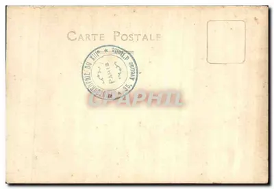 Jovem mulher — estúdio — Carta Postal do XIIIº Arrondissement de Paris — Verso