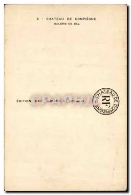 Zamek w Compiègne — Galeria balowa — Édition des Musées Nationaux — Rewers