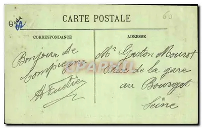 Compiègne — Fronton zamku w Parku — LL. — Rewers