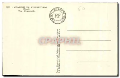 Zamek w Pierrefonds — Ogólny widok — Serwis Komercyjny Zabytkowych Zamek, Paryż — Rewers