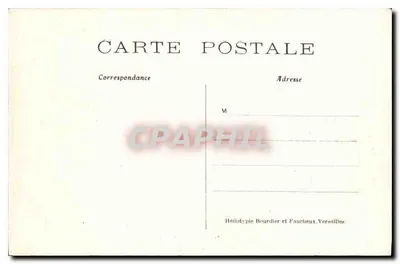 Zamek w CHANTILLY — Schody honorowe — Héliotypie Bourdier et Faucheux, Versailles — Rewers