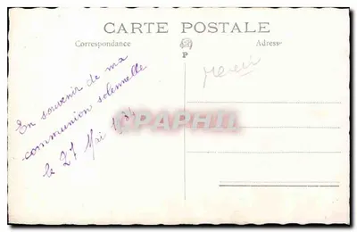 Ragazza in abito per la comunione — editore non identificato, numero di serie non visibile — Verso