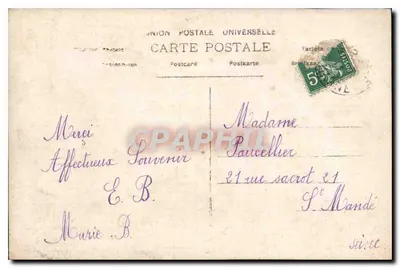 Menina em vestido de primeira comunhão — Souvenir de Première Communion — n° 2303 — Verso