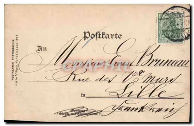Portret mężczyzny z brodą — Köln / Rüein, Roheskrasse 134a — wydawca nie widoczny — Rewers