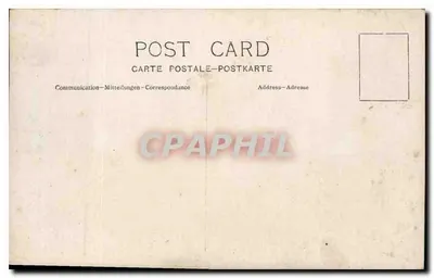 Menina com vestido escuro — diante de um muro de tijolos — carta postal anônima — Verso