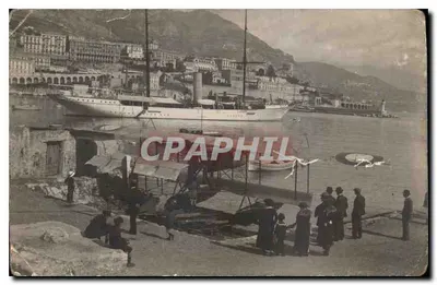CARTE PHOTO Monaco Hydravion Bateau Avion Aviation