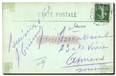 Compiègne — Zamek — Pokój spania Napoleona I — LL. n°28 — Rewers