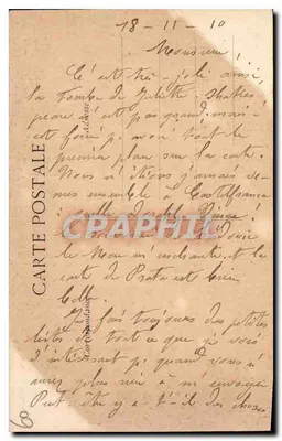 Zamek w Chantilly — Część patrząca na miasto — C. L. C. — Rewers