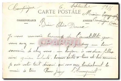 Compiegne - Statua Jani z Domagin — Decelle, Compiegne — Rewers