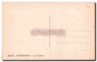 P loumanach — Skaliste Wzgórza — Spółka Sztuki Fotomechanicznej, Paryż — Rewers