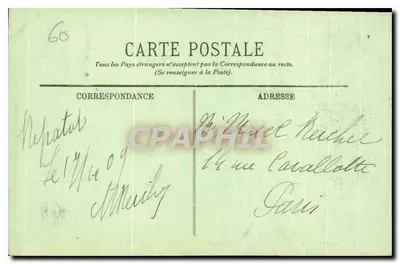Compiègne — Park i ławka Napoleona I — LL. — Rewers