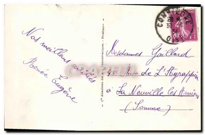 Compiègne - Kąt Parku i Zamku — Stara pocztówka nr 49, wydawca A.P.H. — Rewers