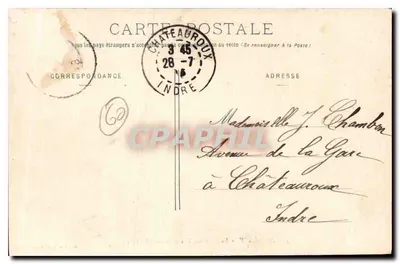Compiegne — Zamek, Widok z rogu Parku — Decelle, Compiègne — Rewers