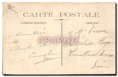 Marseille — Pałac Longchamp — panorama z centralną fontanną — nieznany wydawca, nr 13 — Rewers