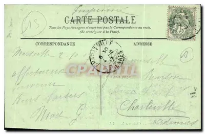 Marselha — O Castelo de If — LL. — 1905 — Verso