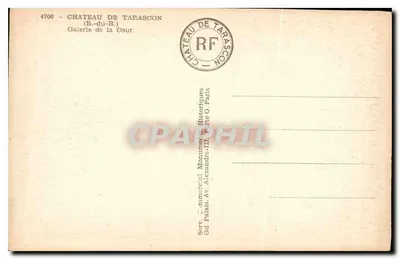 Zamek w Tarasconie — Galeria Sali — Service des Monuments Historiques — Rewers