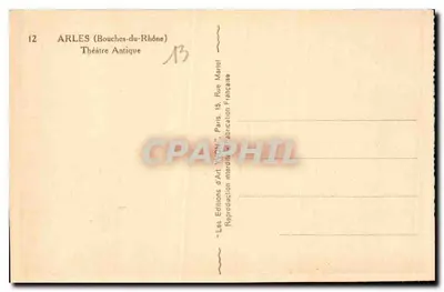 Arles (Bocche del Rodano) — Teatro Antico — Edizioni d'Arte 'WOK', Parigi — Verso