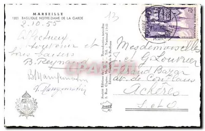 Marseille — Basílica Nossa Senhora da Guarda — Sociedade Edições da França — Verso
