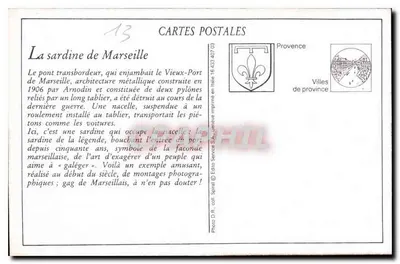 O ponte Sardine em Marselha — editor Edito Spiral, n° 13 — Verso