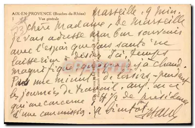 Aix-en-Provence — Ogólny widok — Wydawnictwo Art Mignon, Paryż — Rewers