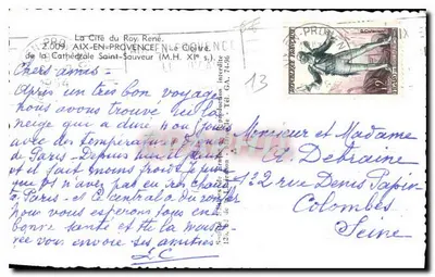 Catedral de São Salvador — Aix-en-Provence — editor desconhecido, número de série não visível — Verso