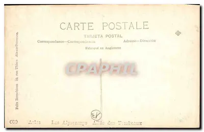 Les Alyscamps — Starożytny cmentarz — Wydawca Felix Bronchecou, Alès — Rewers