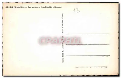 Arles (B.-du-Rh.) — Arene — Amfiteatr Rzymski — Fot. Combier Mâcon — Rewers