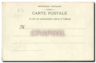 Marseille — Pałac Longchamp — widok z ogrodu z fontanną — fototypia E. Lacour, 19, ulica Thubanéau — Rewers