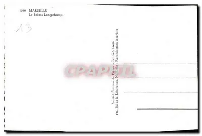 Het Palais Longchamp — Marseille — Société Éditions de la Libération — Achterkant