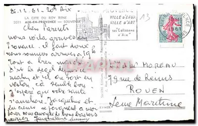 Aix-en-Provence — Fonteinen en monumenten — Éditions de France, Marseille — Achterkant