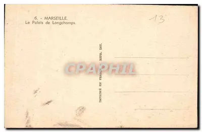 O Palácio de Longchamps — Marselha — Édug — Verso