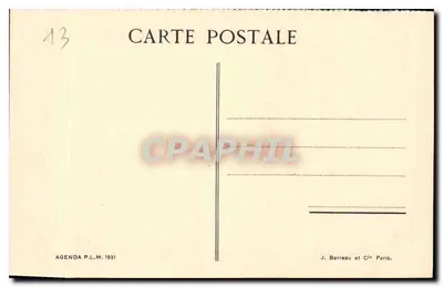 Marselha — O Velho Port — Agenda P.L.M. 1931, C.L. Auclair-Melot — Verso