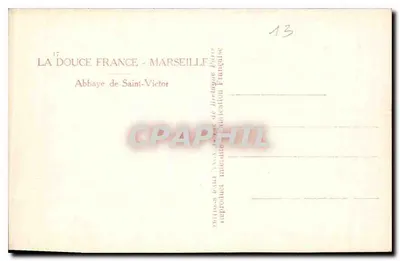 Abadia de Saint-Victor — Marselha — editor VVON — Verso