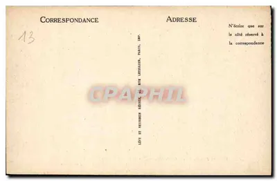 Marselha — A Corniche — Os bancos do Roucas Blanc — Editor Lévy e Neurbein, Paris — Verso