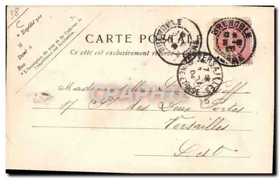 Estrada do Bourg d'Oisans para a Grave — Ponte de Auris e a Romanche — Guia Rose Ilustrado Grenoble — Verso