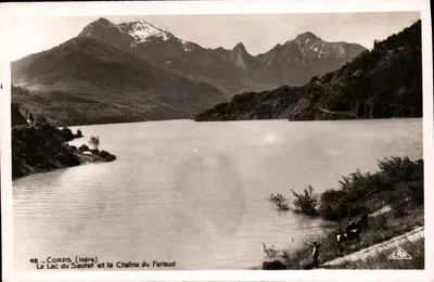 Lago do Sautet e a Cadeia do Faraud — Corps (Isère) — Editor A.P. Strasbourg