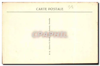 Grenoble — Ogrody Dauphinów dominowane przez fortecz Rabot — Wyd. R. Girard, Grenoble — Rewers