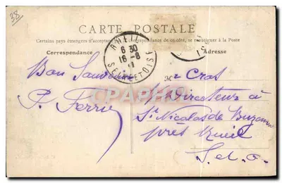 Grenoble — Widok nocny miasta i Alp — C. Baffiert, Grenoble — Rewers