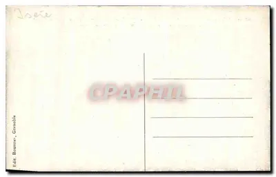 Dauphiné — Okolice Allevard-les-Bains — Massif des Sept-Laus — Jezioro Col i Chalet — Nieosiągalna piramida (2931 m.) i Białe skały — Rewers