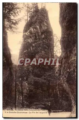 Estrada de Saint-Laurent-du-Pont para a Grande Chartreuse — O Pic de l'Aiguille — Fotografia Grimaldi, Chambéry, n°2925