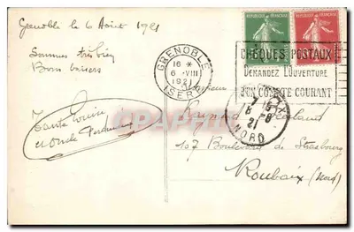 Isara i hełm Nerona — Grenoble — E. R. — n° 38 — Rewers