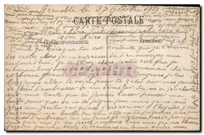 Grenoble — Os Quais e a Cadeia dos Alpes — editor não identificado, n° de série 2 — Verso