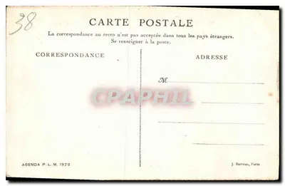 Grenoble — Brzegi rzeki Isère i Wyspa Miłosierdzia — Agenda P.L.M. 1926 — Rewers
