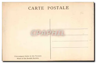 O Vercors pitoresco — Rota dos Grandes Goulets — Paul Boyer, Romans, Tel. 4-62 — Verso